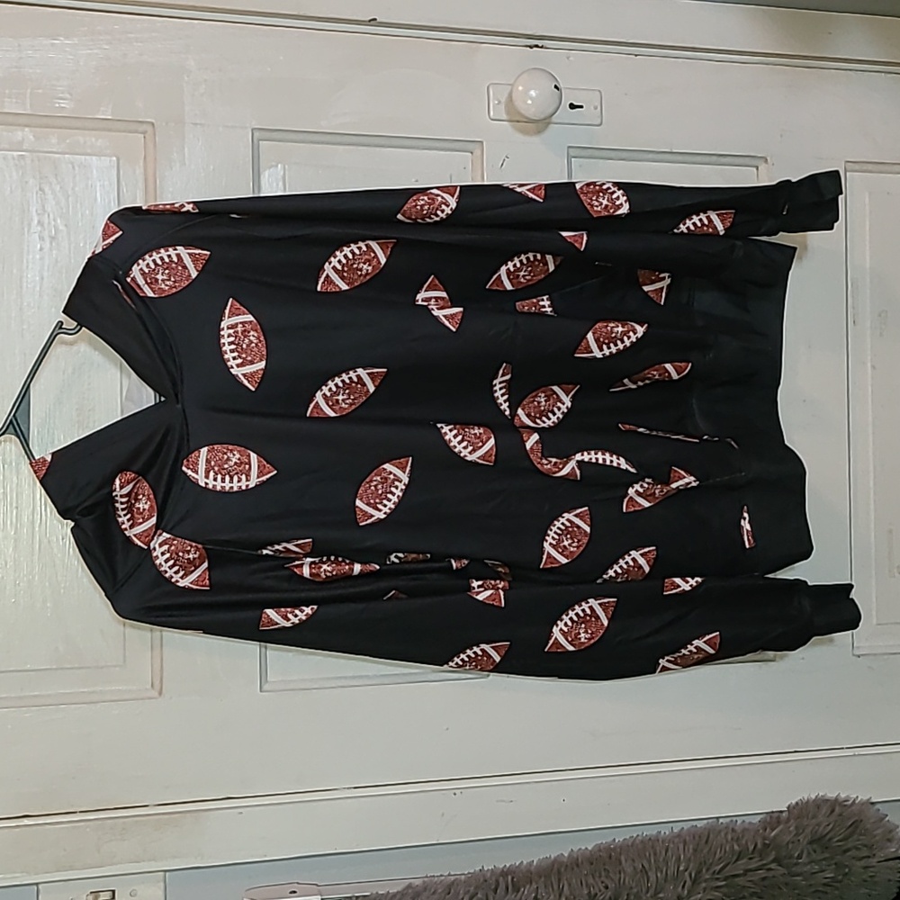 Amazon Black Football Print Hoodie